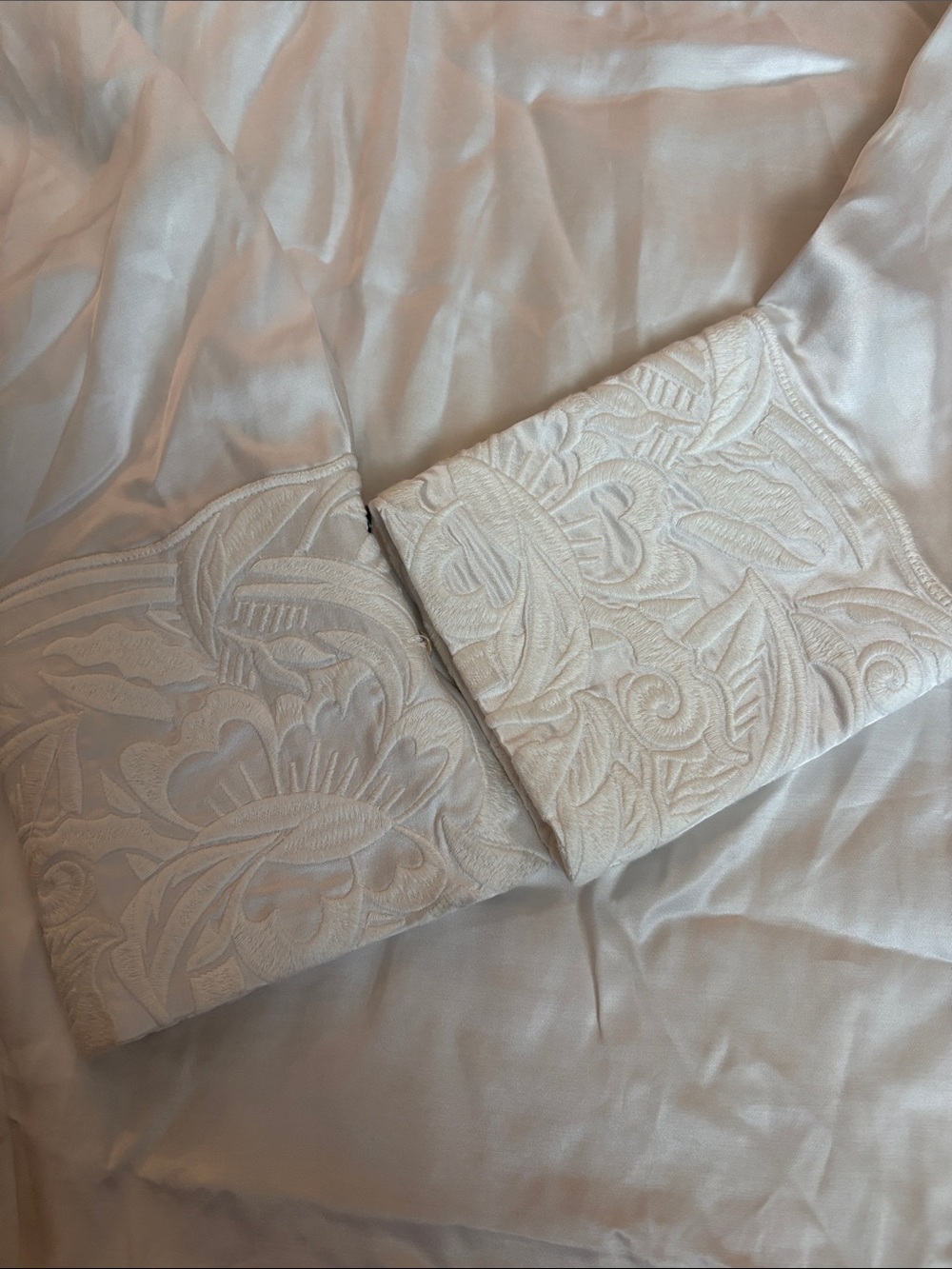 COS. White Embroidered-Collar, embroidered Long Sleeve Shirt - - Picture 5 of 13